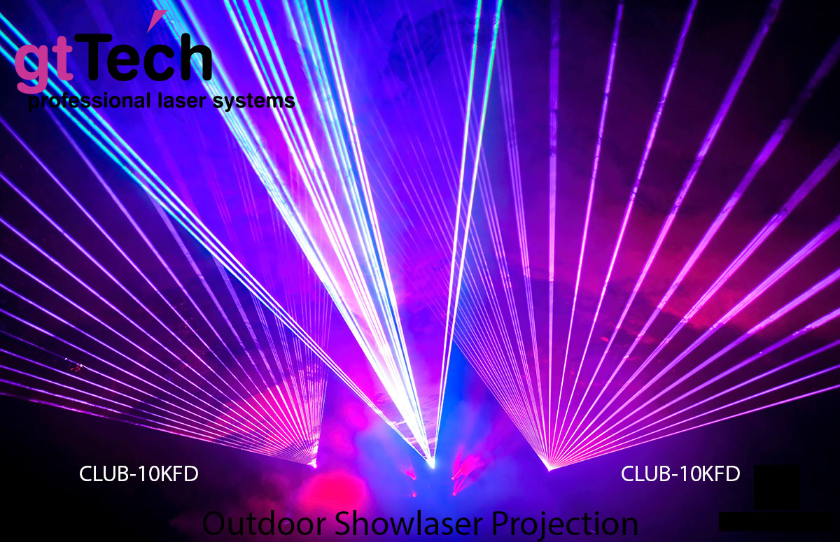 2x Club-10KFD im Outdoor Einsatz neben 35W Laser!