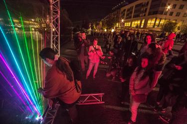 Laserharfe Komplett Set mit Showlaser und Umlenkspiegel 
