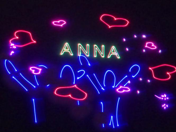 Grafiklasershow zum Geburtstag 